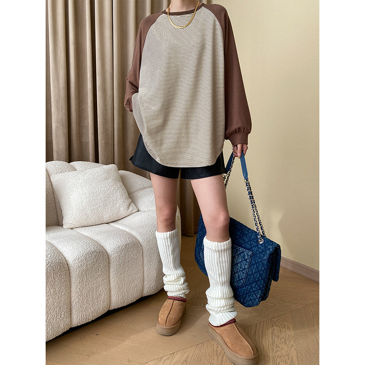 Kvinders afslappede sweatshirt med stribet design Stilla