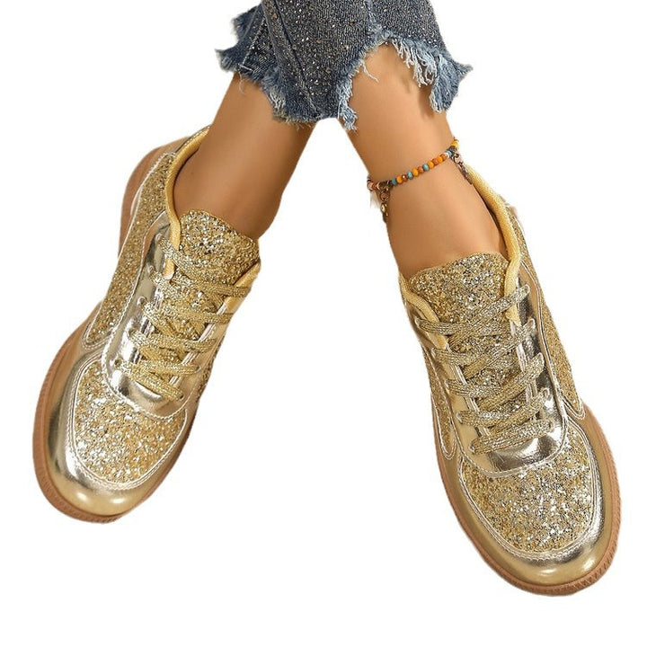 Dame Glitrende Sneakers med moderigtigt Overmateriale og behagelig Sål Stilla