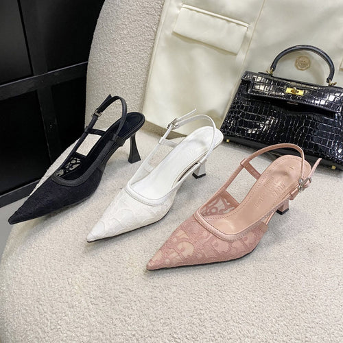 Dame Slingback Pumps med fint spidsemateriale og vidunderlige detaljer Stilla