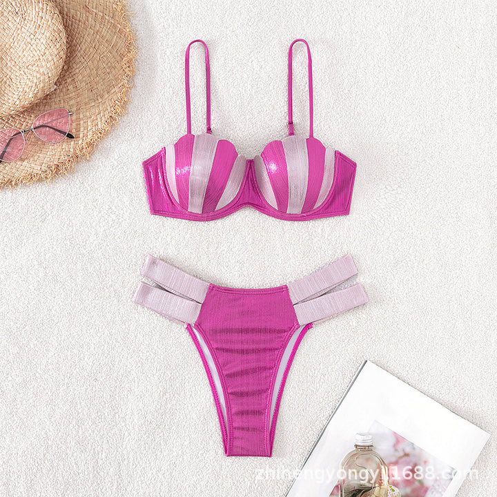 Dame Push-Up Bikini med glitrende accenter Skovae