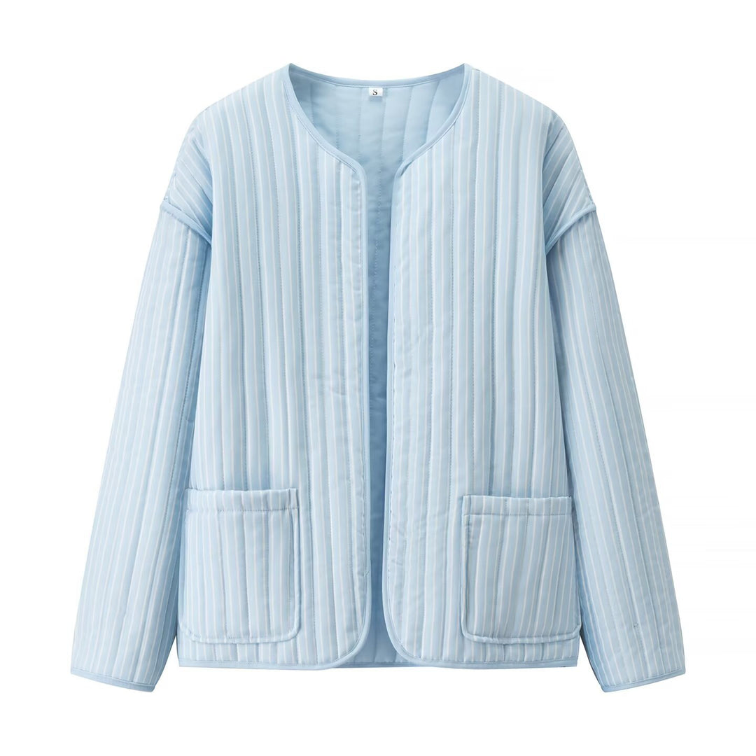 Dame quiltet oversized jakke med praktiske lommer Stilla
