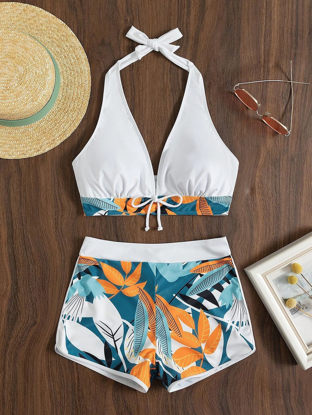 Dame Sporty Bikini-sæt med skjult mave Skovae