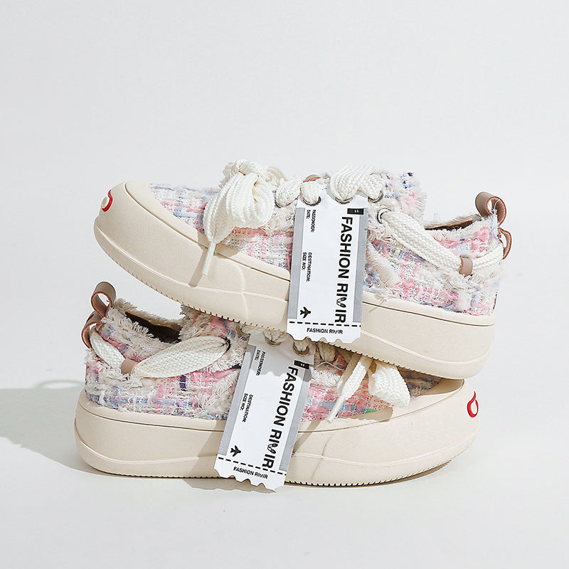 Dame Sneakers med stilfuldt strikdesign og komfortabel sål Stilla