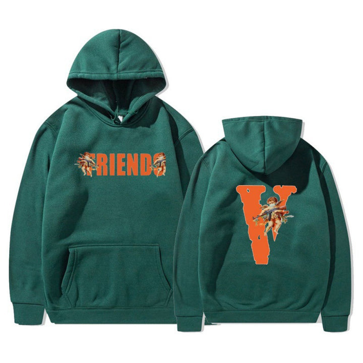 Kvinde hoodie med karakteristisk front- og rygprint Skovae