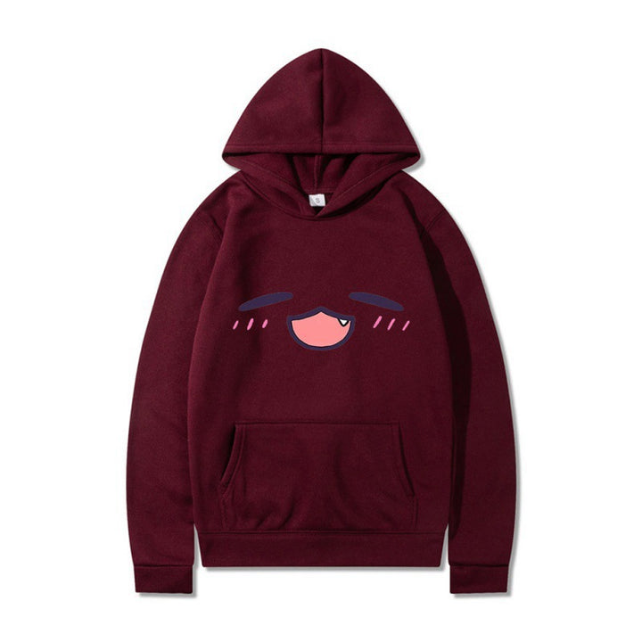 Kvinder hoodie med glad tegneserie ansigt og behagelig pasform Skovae