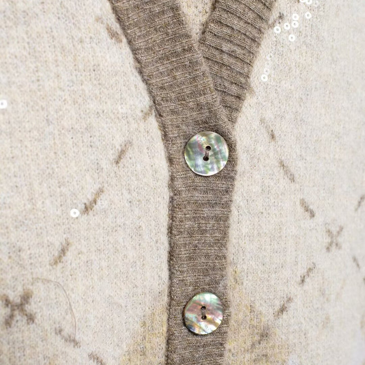 Femme Ærmeløs Argyle Strikvest Stilla