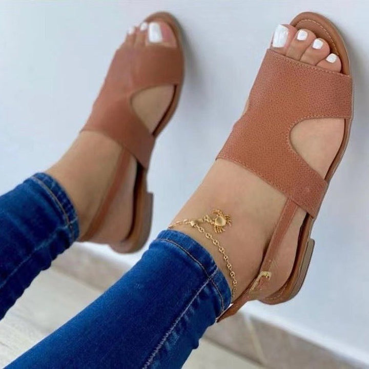 Dame elegante sandaler med dyreprint og komfortabelt remdesign Stilla