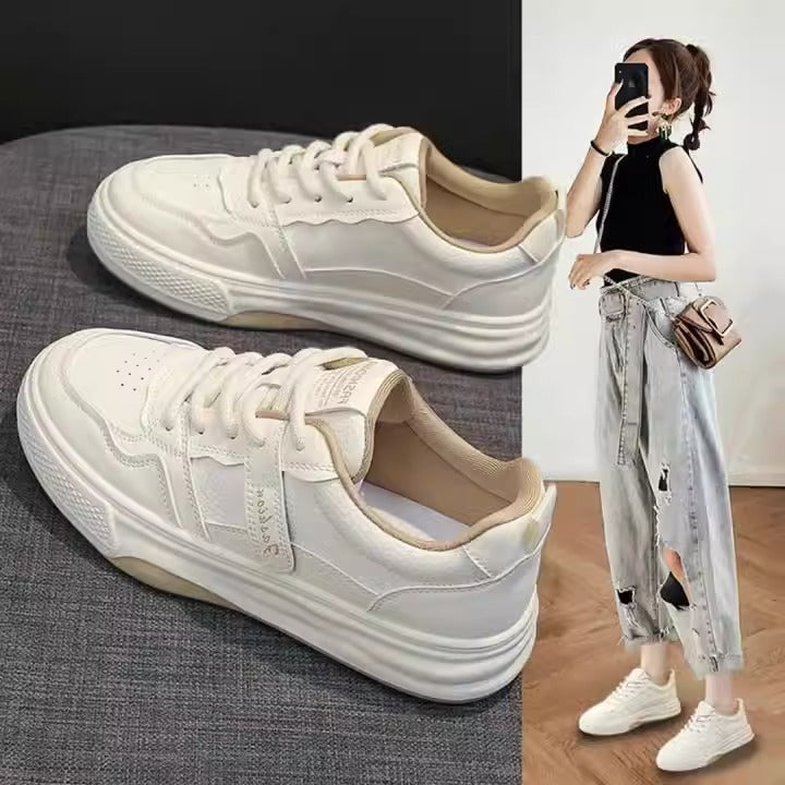 Dame Mode Sneakers i Sport-Chic-Design Stilla