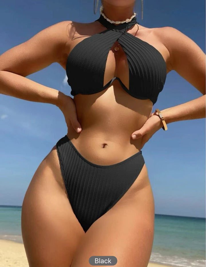 Dame Design-Bikini med krydsede overdele Skovae