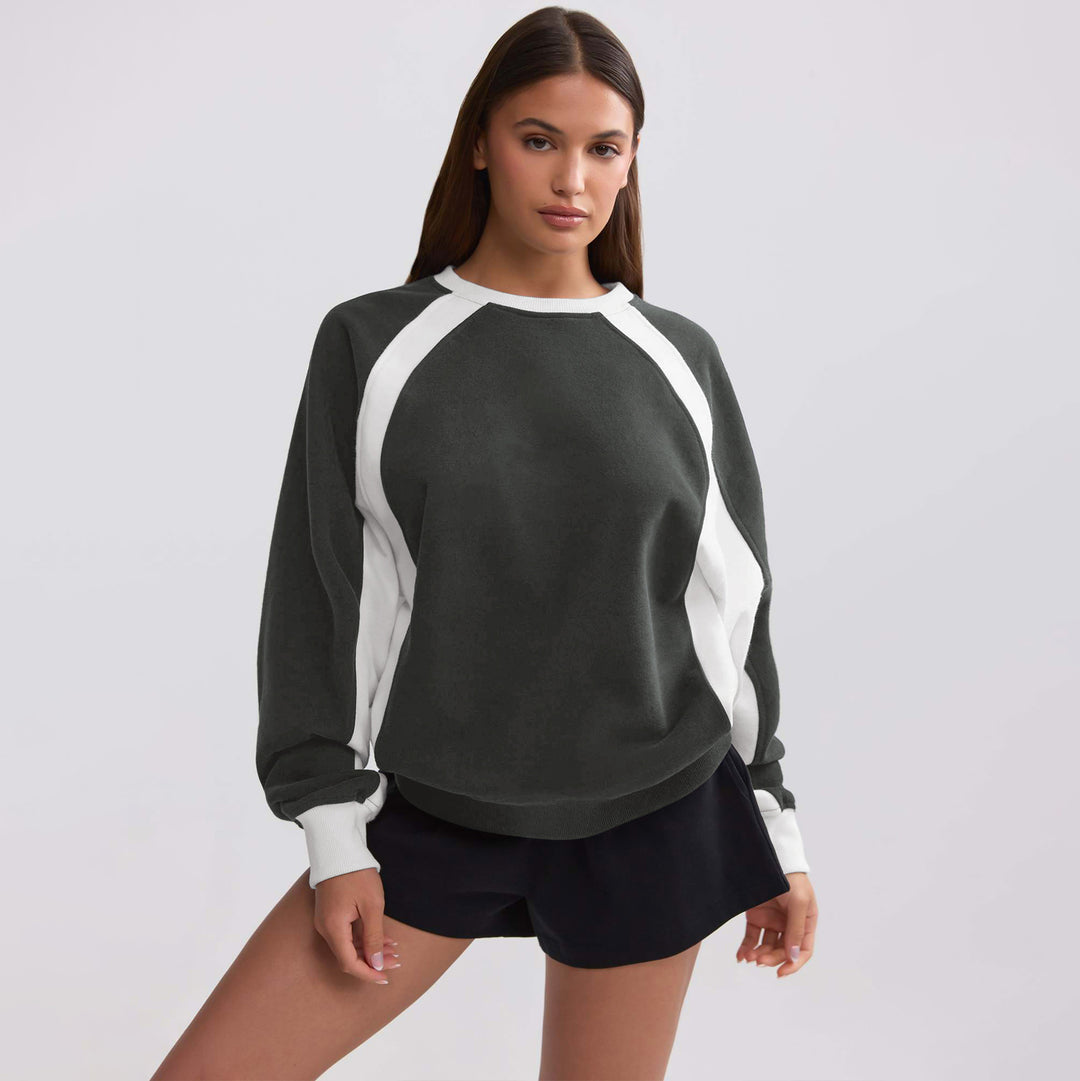 Dame Sporty Sweatshirt med kontrasterende indsatser Stilla