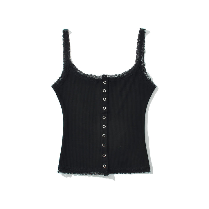 Dame spids-langærmet-crop-top med knaplukning og elastisk struktur Stilla