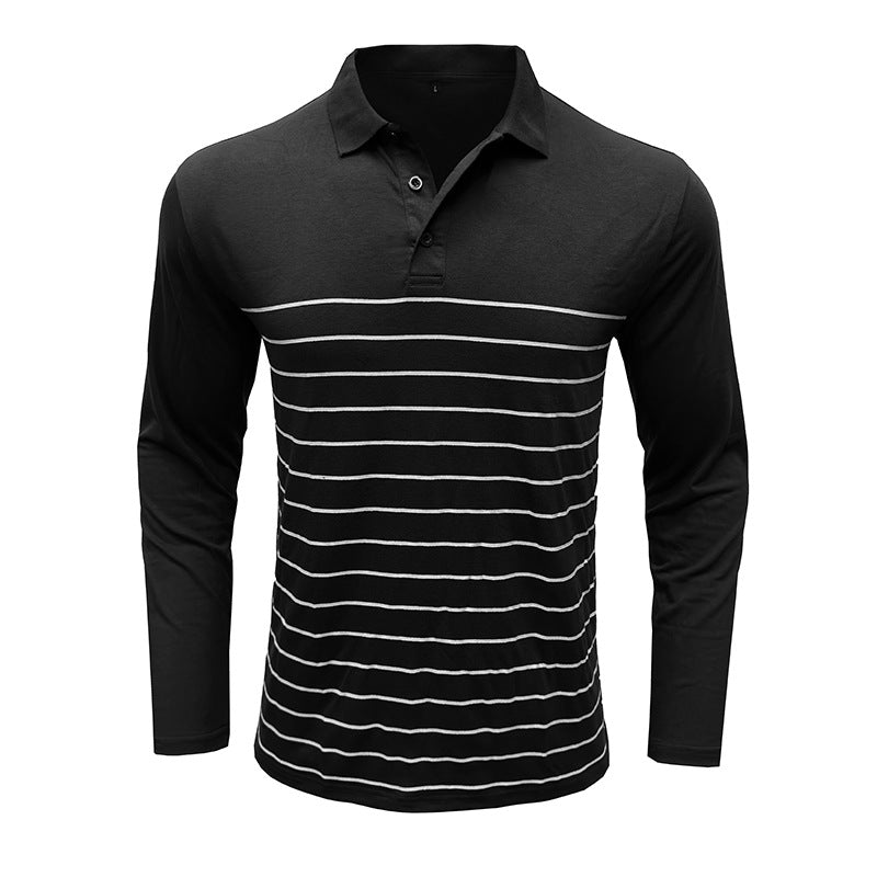 Stilla | Pique Pullover Slim Fit Bomuldsstrik Elegant Stribemønster