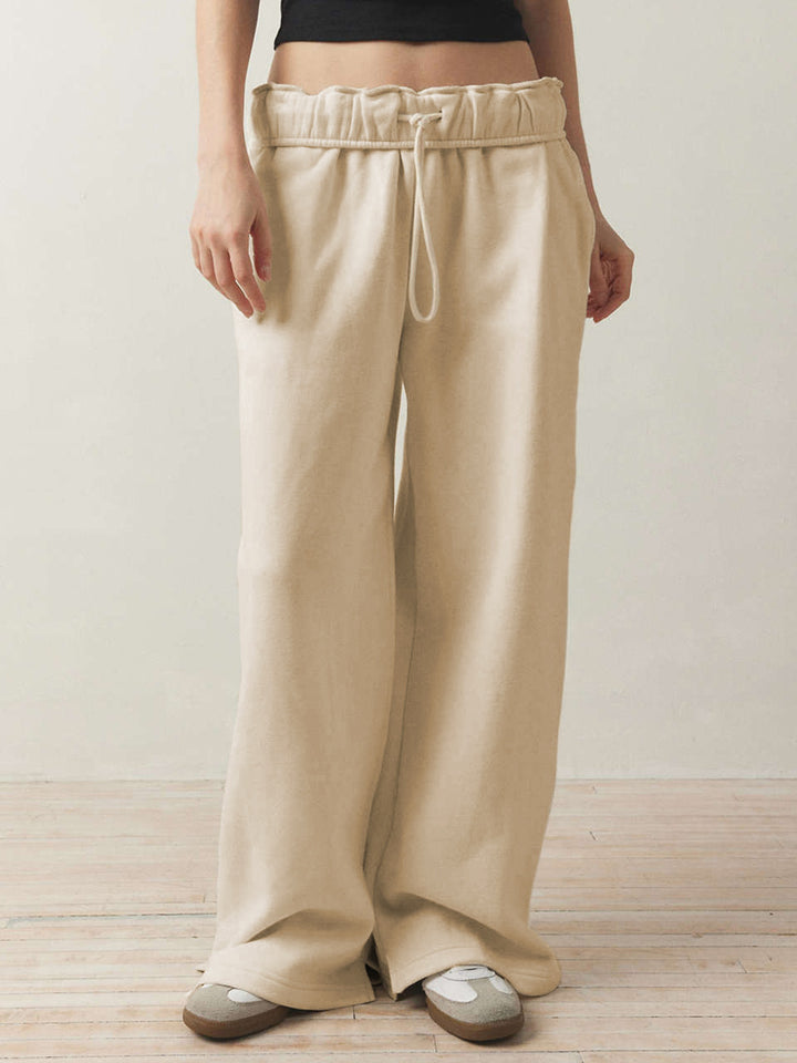 Dame Behagelige Sweatpants med vidde ben og elastisk talje Stilla