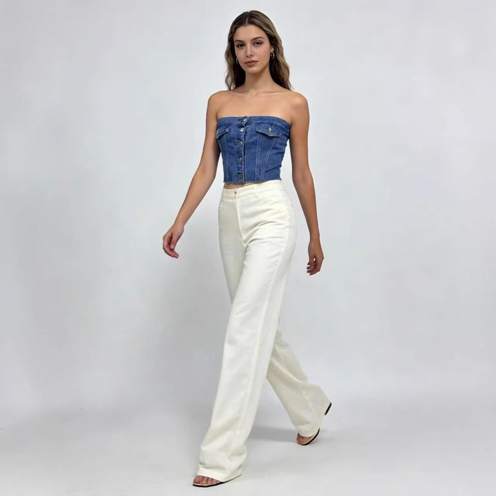 Dame Jeans Bustier Top Skovae