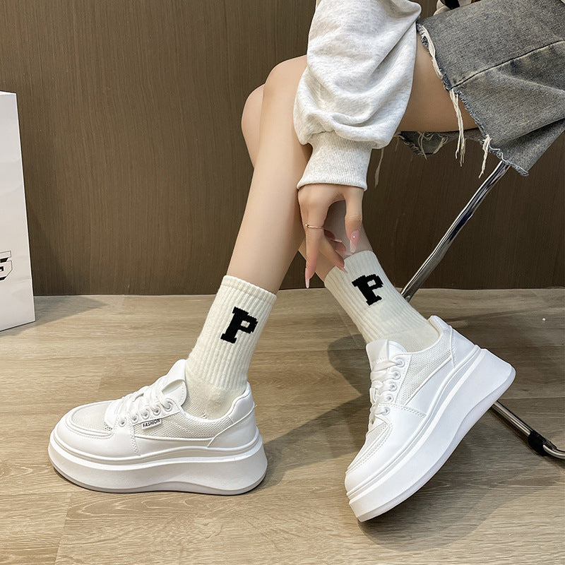 Dame Chunky Sneakers med åndbar netstruktur og modisk profilsål Stilla