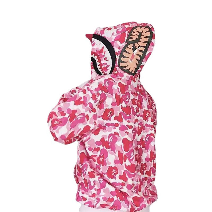 Dame hoodie jakke med moderne camouflage design og høj kvalitets bomuldsblanding Skovae
