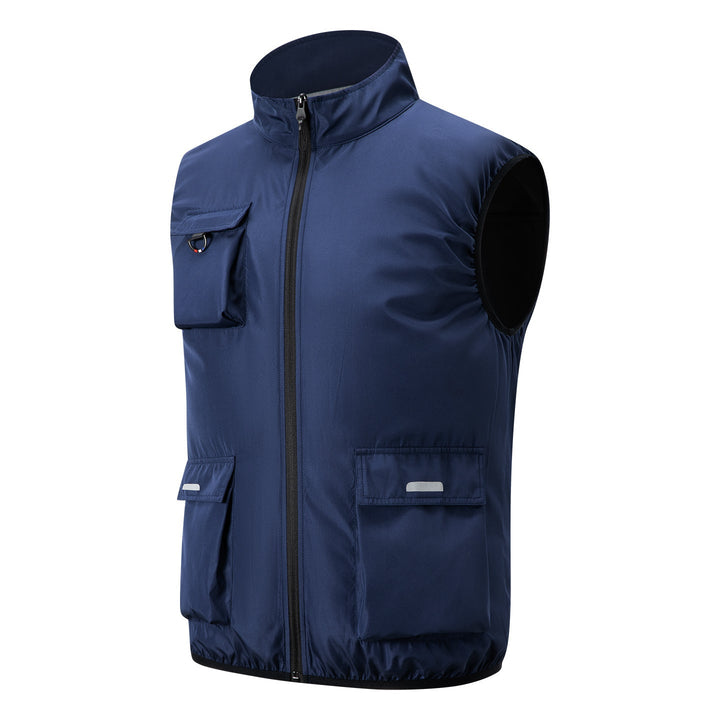 Herren nan letvæg multifunktionel Outdoorvest med lynlås og flere lommer Skovae