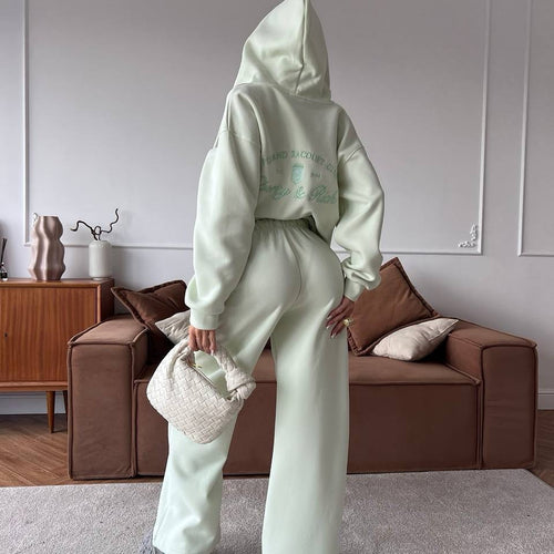 Dame sporty hoodie med broderet logo Stilla