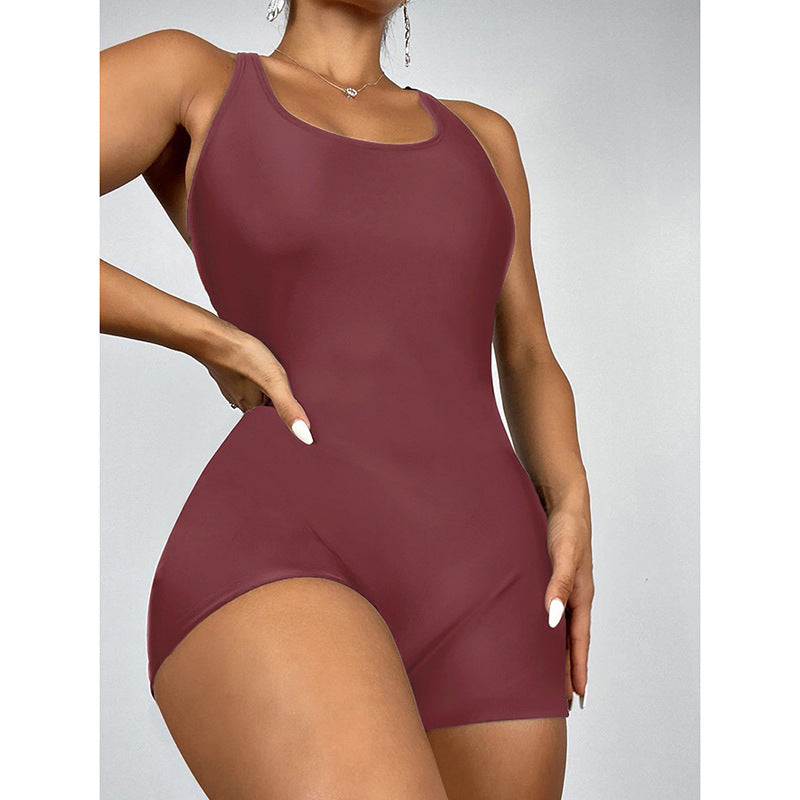 Dame one-piece badedragt med stilfuld ryg-design Skovae