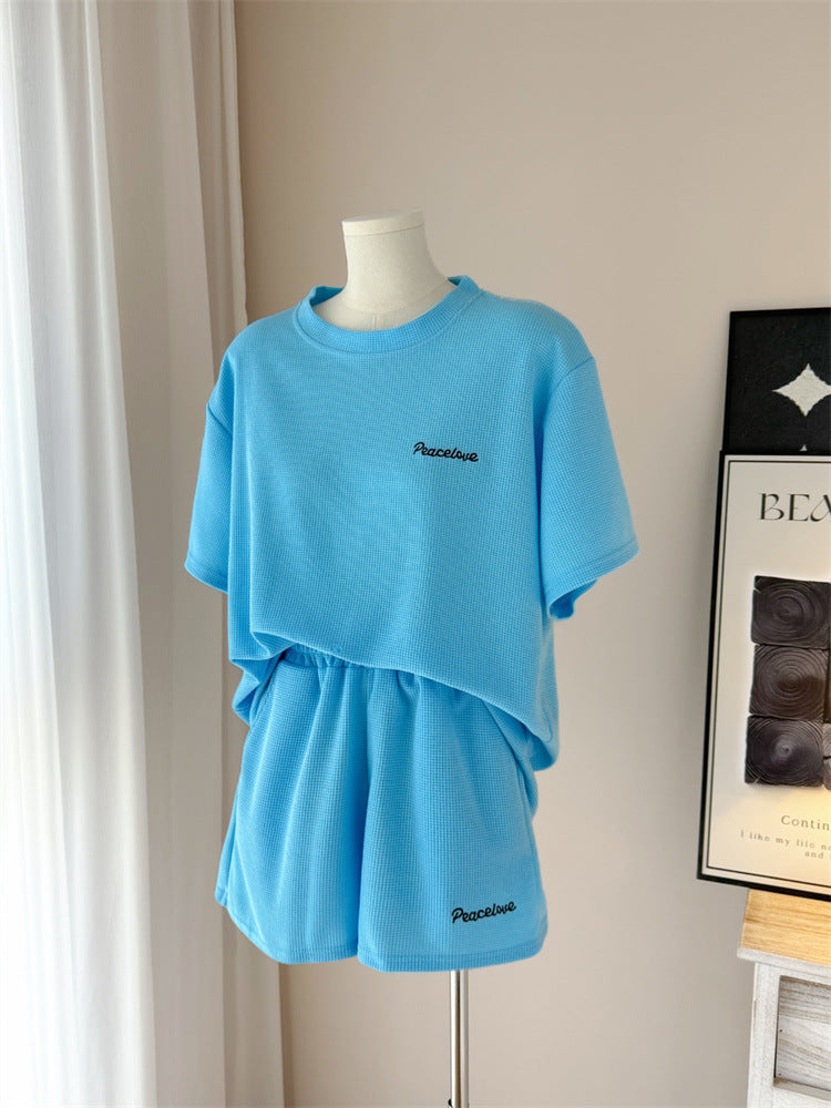 Femme Relaxed Fit Vaffelstrik To-delt Lounge-sæt Stilla