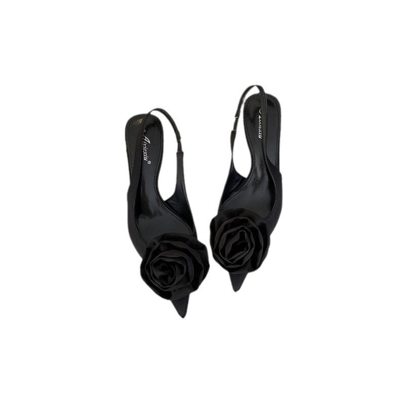 Dame Slingback Pumps med floralt design og elegant hæl Stilla