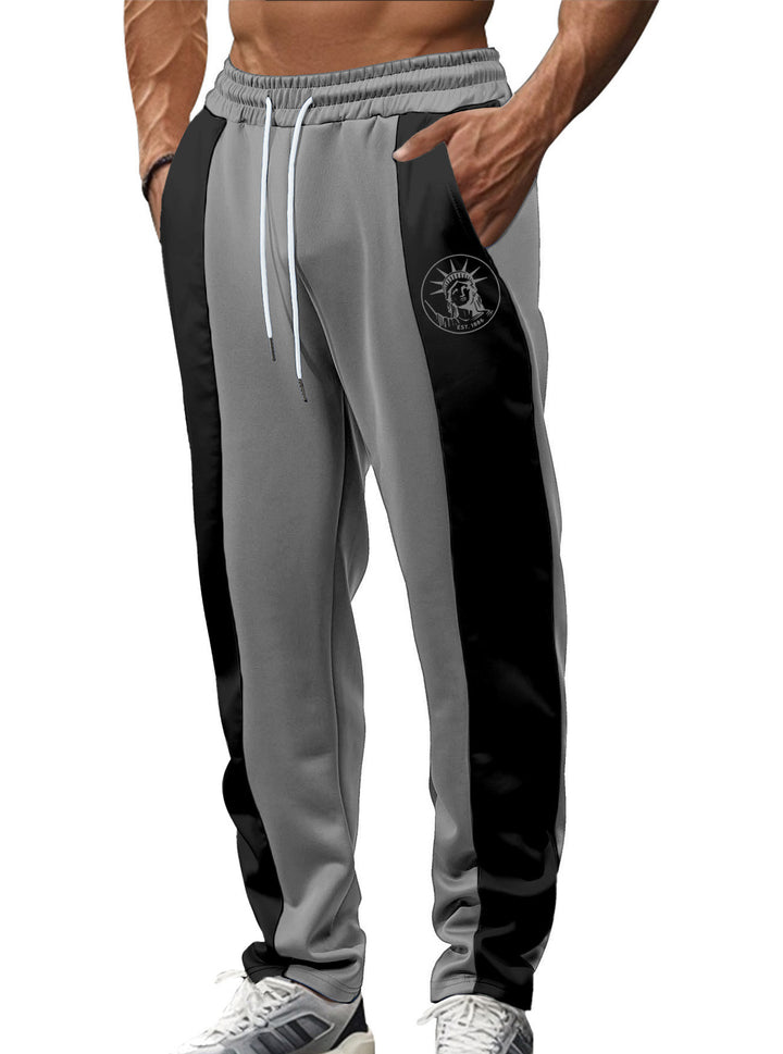 Herrer nan sporty Trackpants med sidelæns kontrastbånd elastisk bund snor og hjorte broderi Skovae