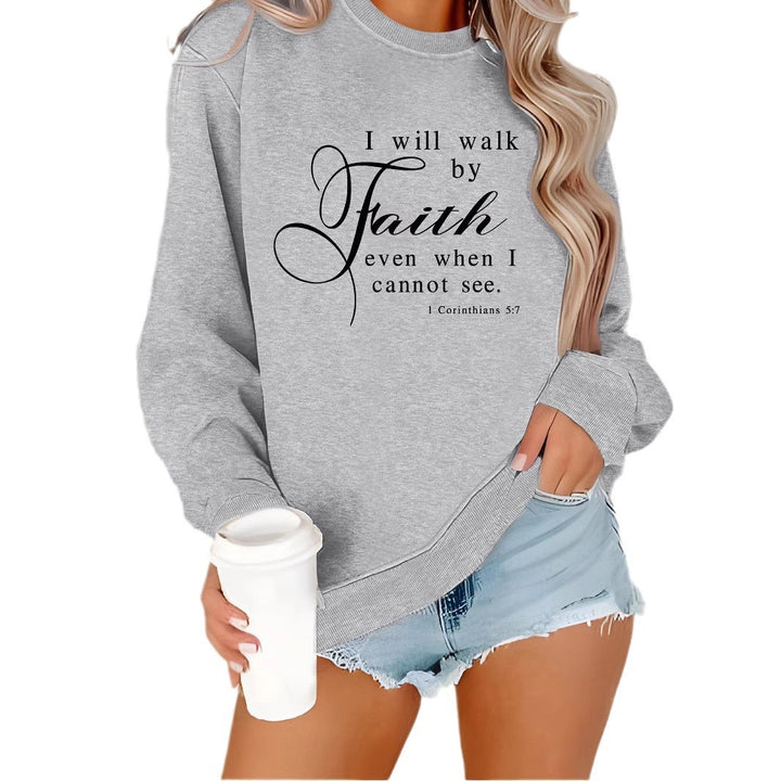 Dame sweatshirt med inspirerende tekst og blødt materiale Stilla