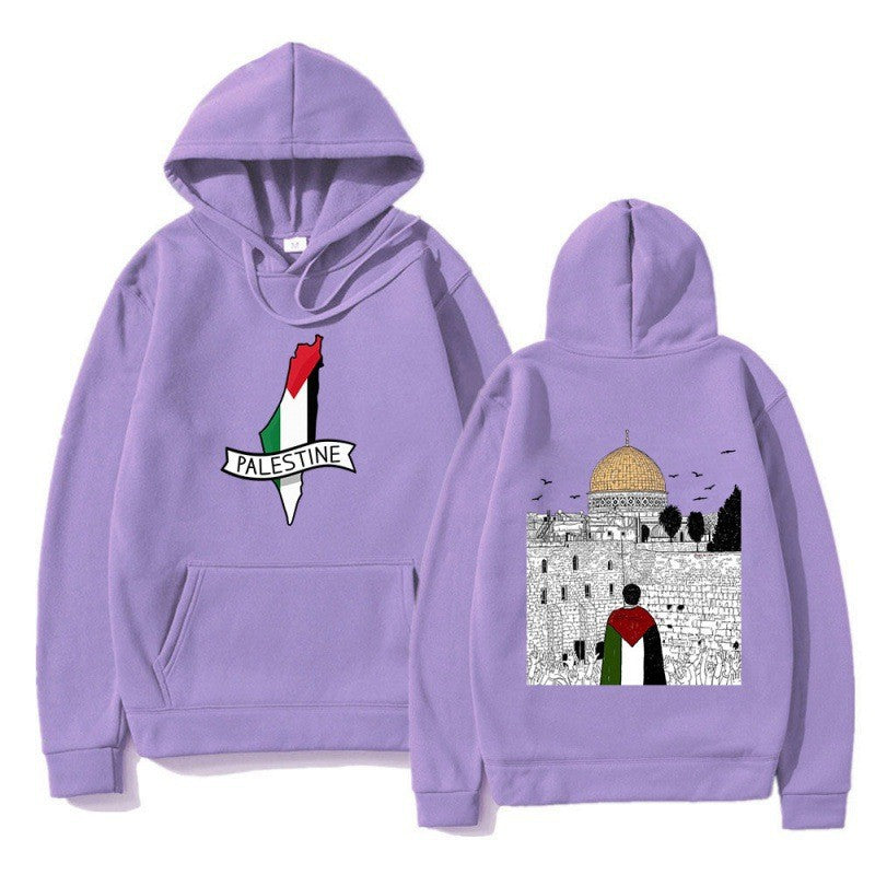 Kvinders hoodie med kulturelt motiv og unikt grafisk design Skovae