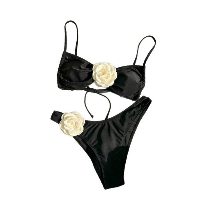 Dame Elegant Bikini med floral dekoration Skovae