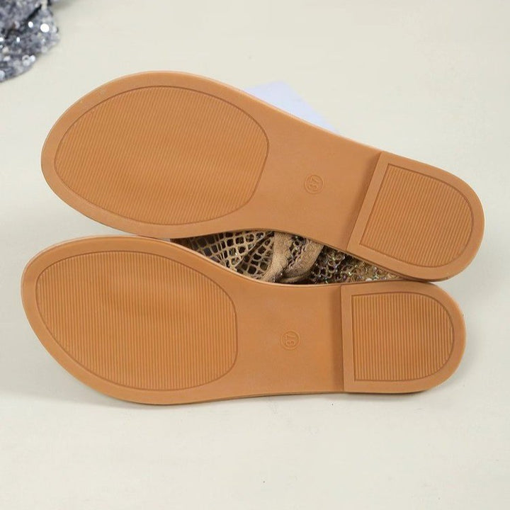 Dame elegante sandaler med funklende net-design og komfortabelt fodseng Stilla