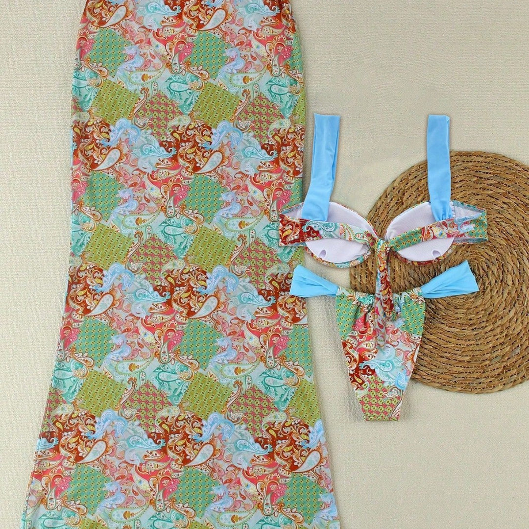 Dame Elegant Bikini-top med matchende Maxi-nederdel Skovae