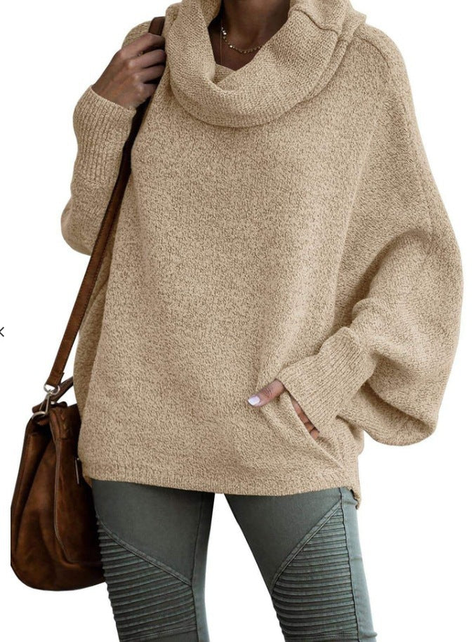 Dame casual turtleneck sweater med brede ærmer Stilla