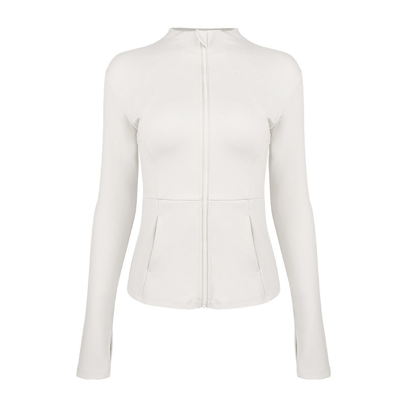 Dame sporty funktionel jakke med elegant snit og praktiske lynlåslommer Stilla
