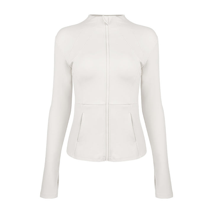 Dame sporty funktionel jakke med elegant snit og praktiske lynlåslommer Stilla