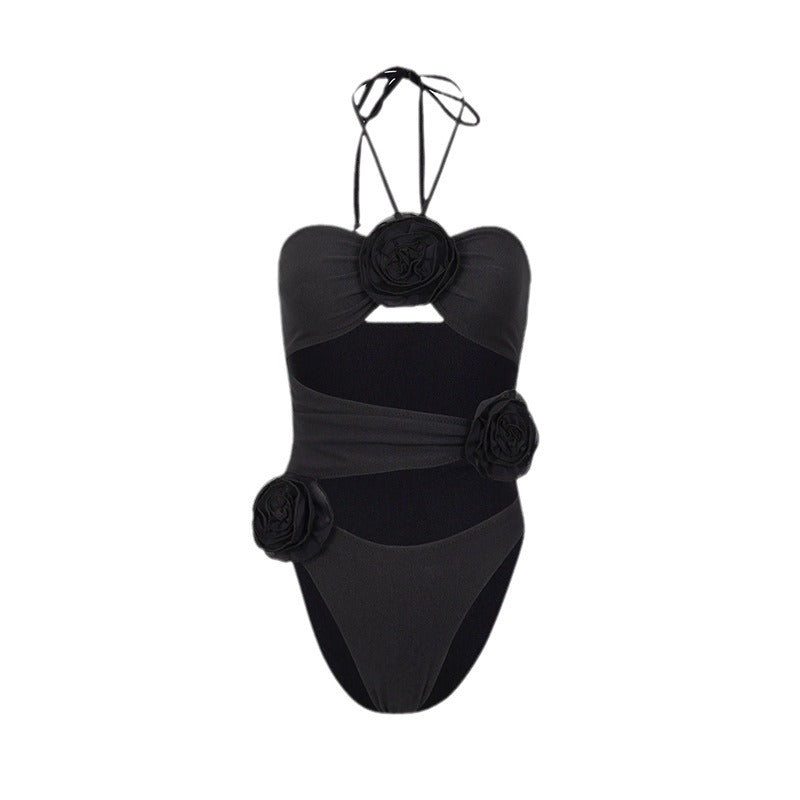 Dame Bandeau-Bikini med blomstrede accenter Stilla