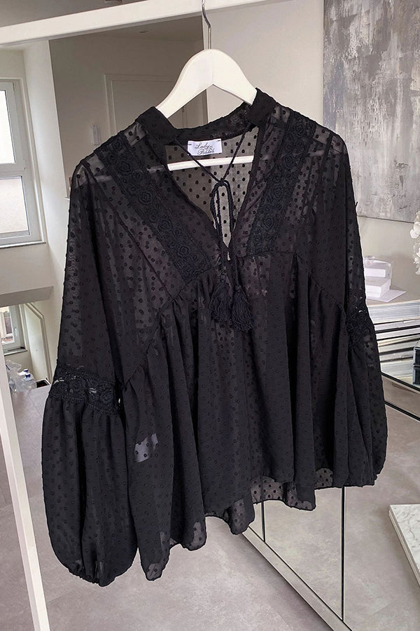 Stilla | Swiss Dot Babydoll Top