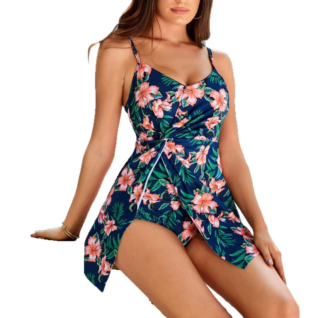 Dame Legende Strandkjole med blomstret design og elegant indpakningsstil Stilla