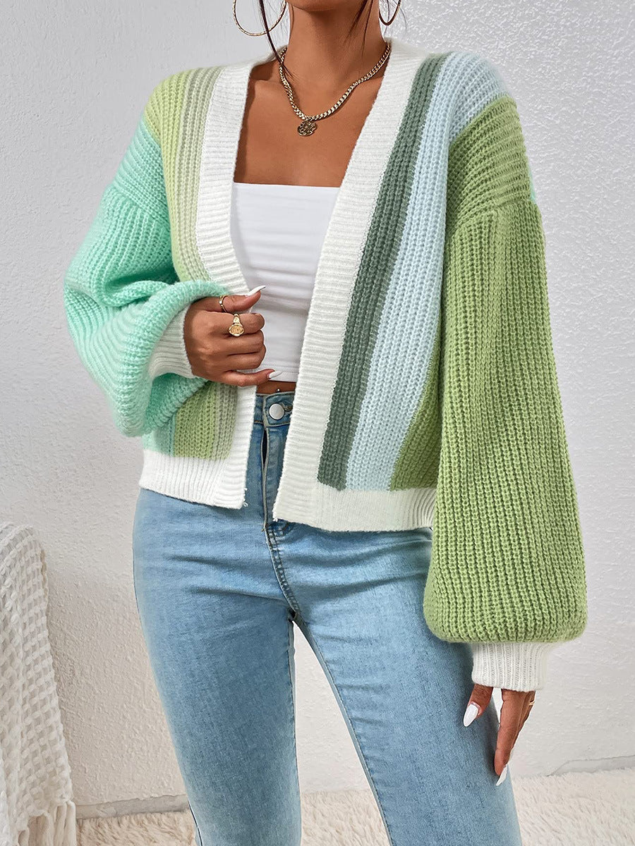 Femme Chunky Strik Bellærme Cardigan Stilla