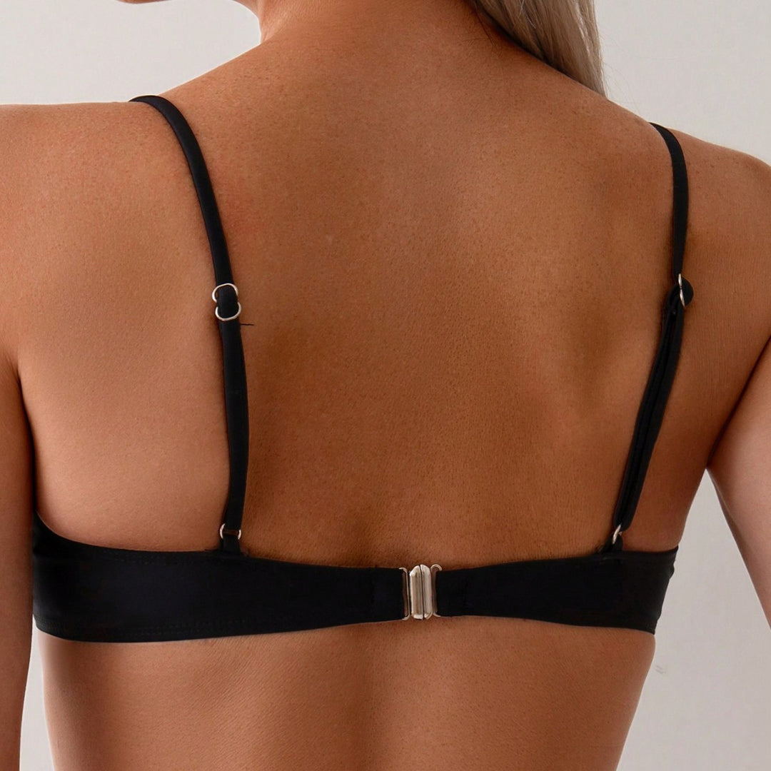 Dame Bikini-sæt med bølgeformet design og justerbare stropper Stilla