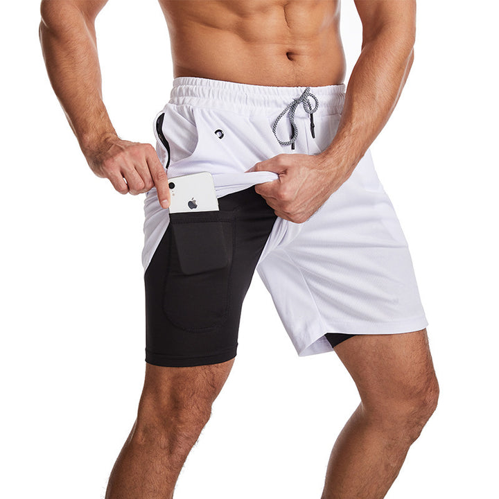 Herrer Sportslige Hybrid-shorts med praktiske lommer og åndbart materiale Stilla