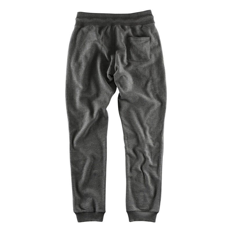 Herre nan Relax-bukser lavet af tung sweatshirt med snor og ribbet ankelafslutning Skovae