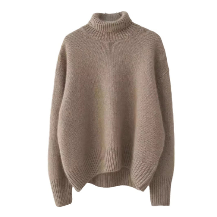 Kvinderne cashmere rullehals sweater med en løs pasform og elegant tekstur Stilla