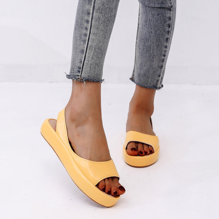 Dame Slingback Sandaler med moderne Plateau og justerbar Rem Stilla