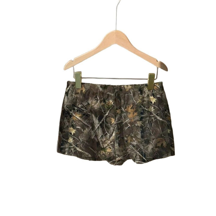 Dame camouflage fritidsbukser med elastisk talje og snøre Stilla