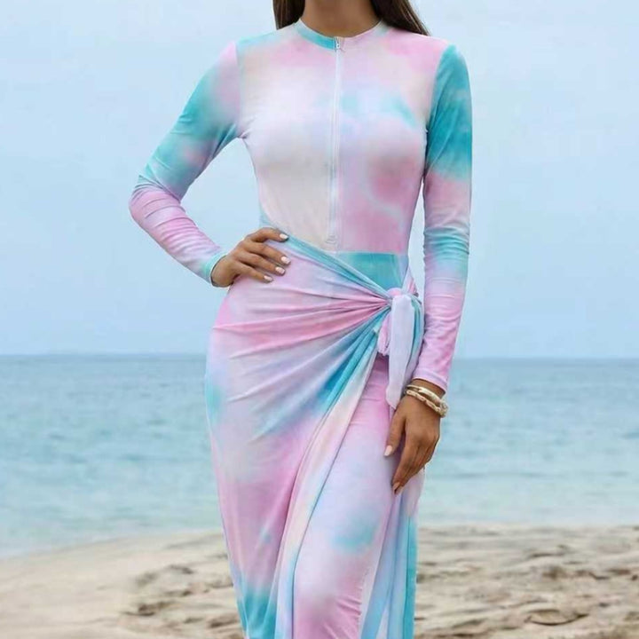 Dame Elegant surfdragt med lynlås og vikledetalje Skovae
