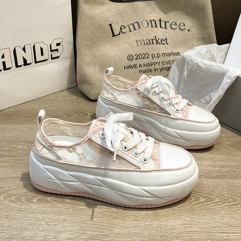 Dame Plateausneakers med gennemsigtigt netdesign Stilla