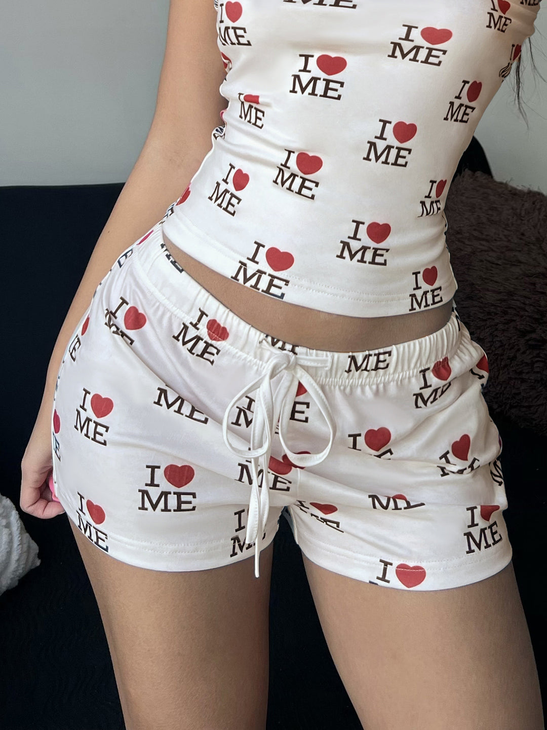 Dame Bandeau-Shirt med kreativ tekst Stilla