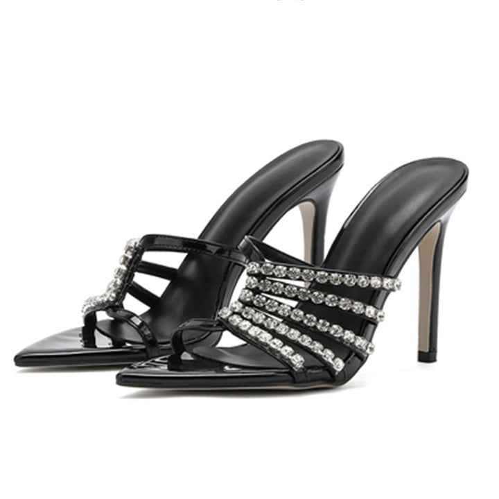 Dame High Heels Sandaler med strålende perleaccent og elegant fodåbning Stilla