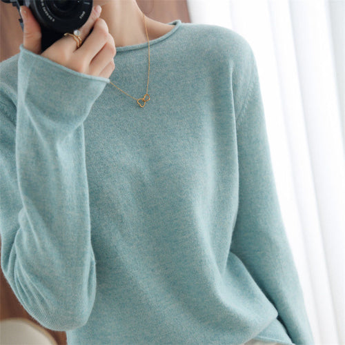 Kvinders bløde V-hals sweater Stilla