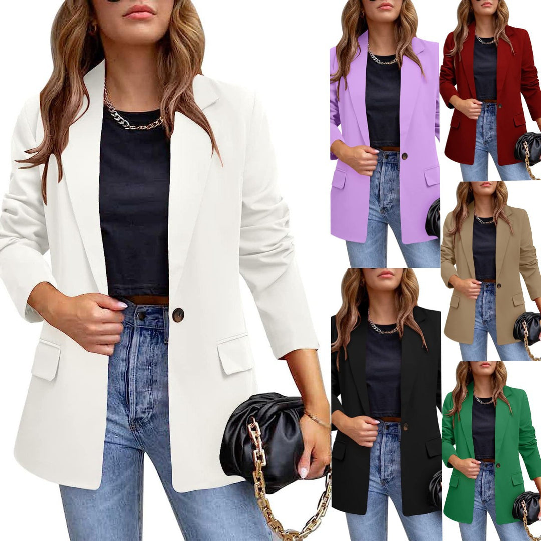 Dame trendy blazer med figursyet snit og store lommer Stilla
